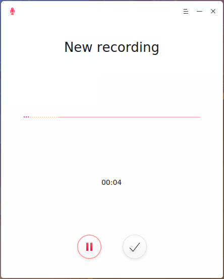 Deepin Voice Recorder. Record