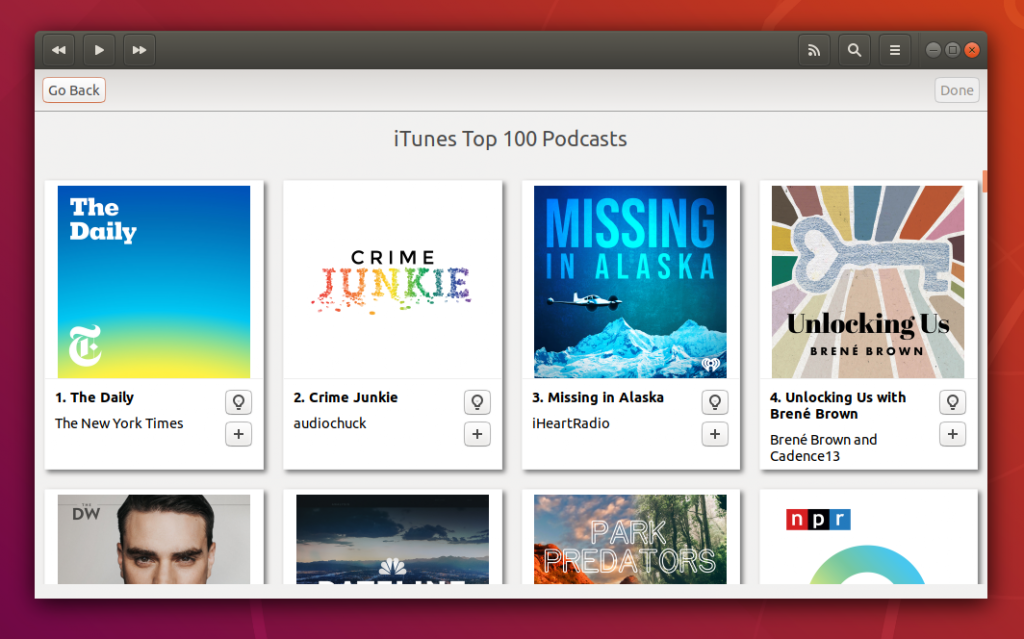 Vocal. iTunes Top 100 Podcasts