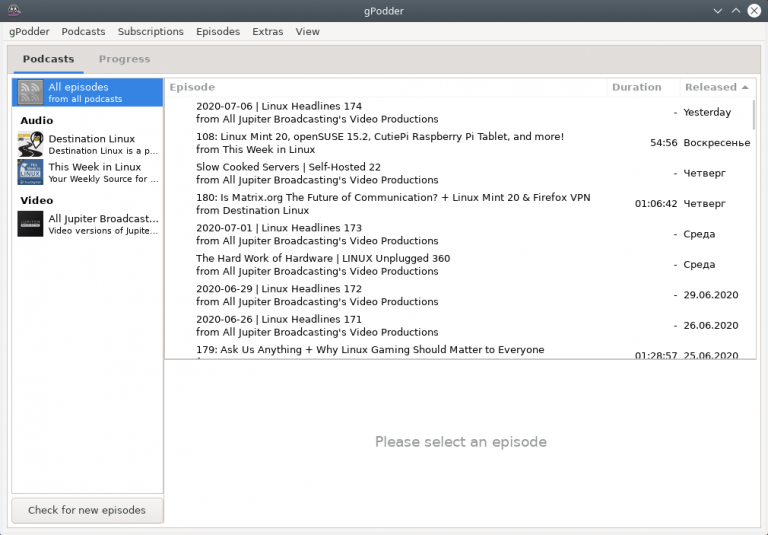 gpodder ubuntu downloads