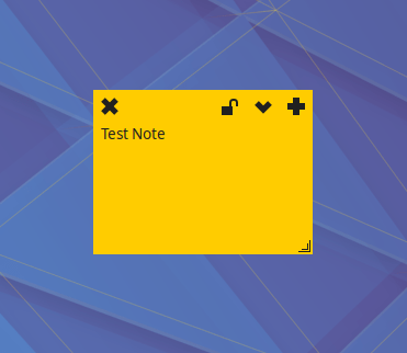 Indicator Stickynotes. Software window