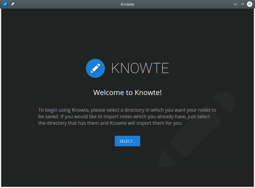 Knowte. Choosing where to save notes