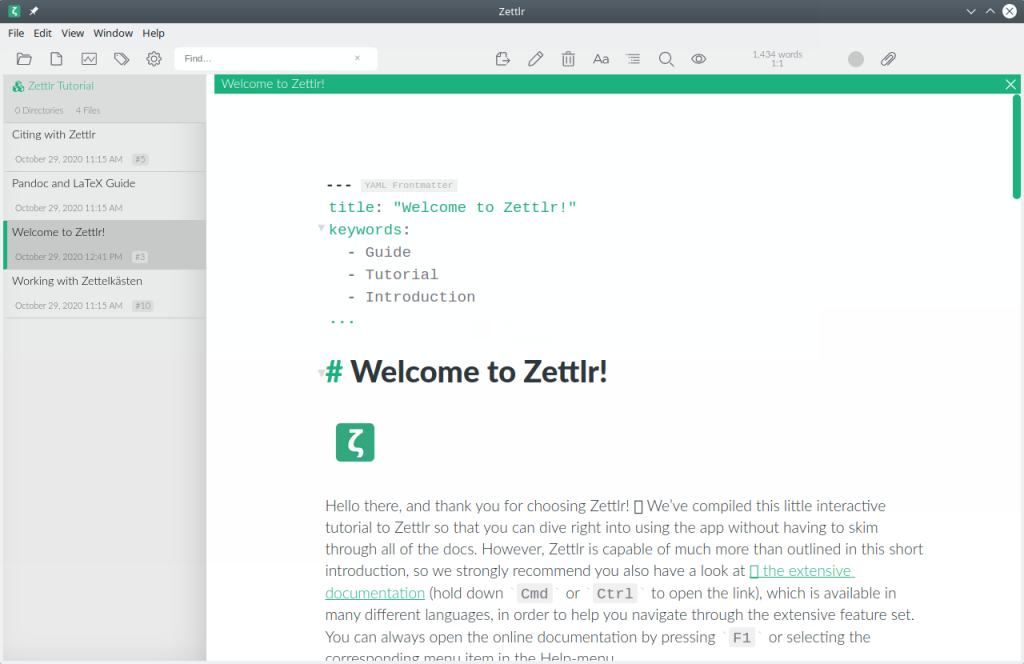 Zettler. Program window