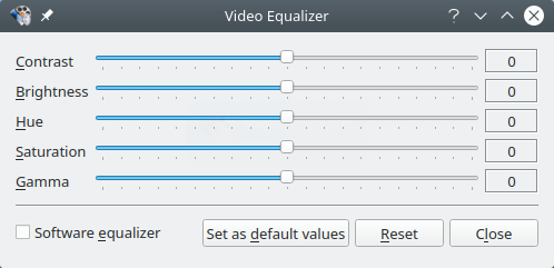SMPlayer. Video Equalizer
