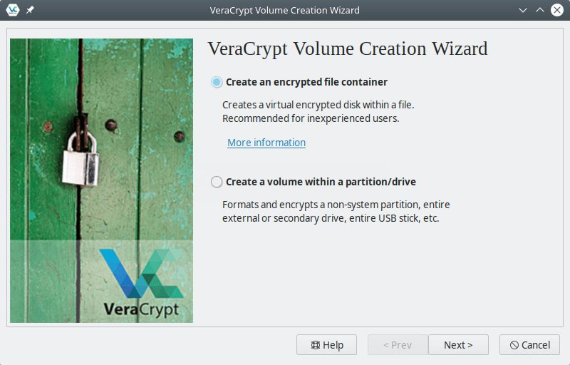 VeraCrypt. Create an encrypted file container and a volume within a partition or drive