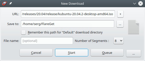 FlareGet. New Download