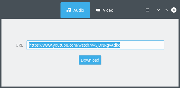 Unrud Video Downloader. Downloading Audio