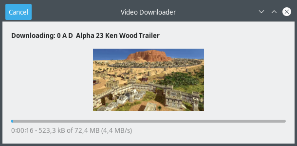 Unrud Video Downloader. Video download process