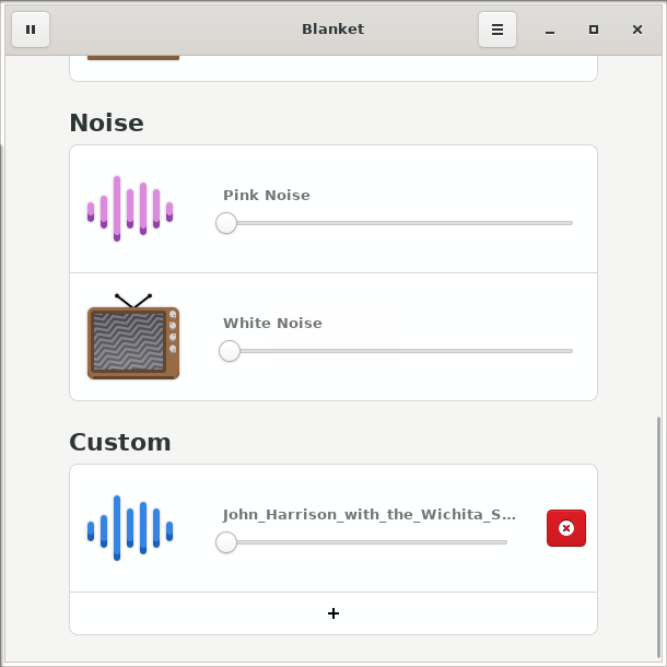 Blanket. Adding your own sounds