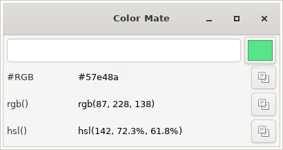 ColorMate. Program Window
