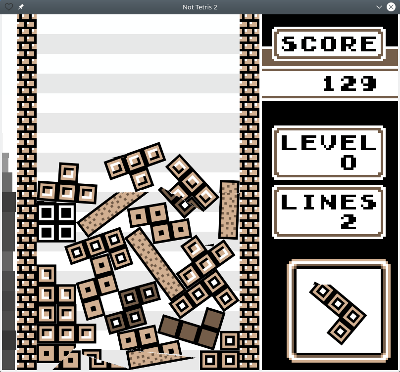 Not Tetris 2. The game process 3