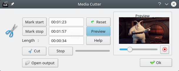 ExMplayer. Media cutter - a tool for cutting media files