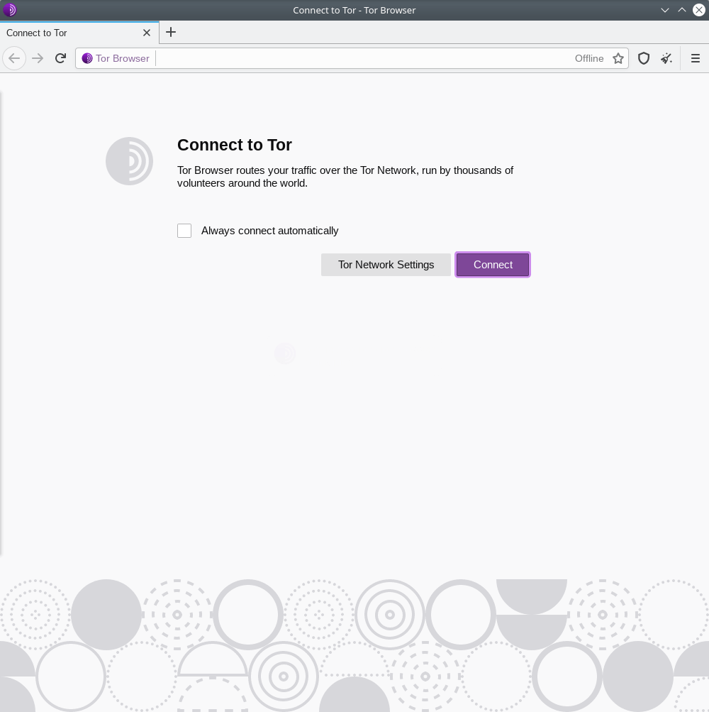 Tor Browser. Connect to Tor