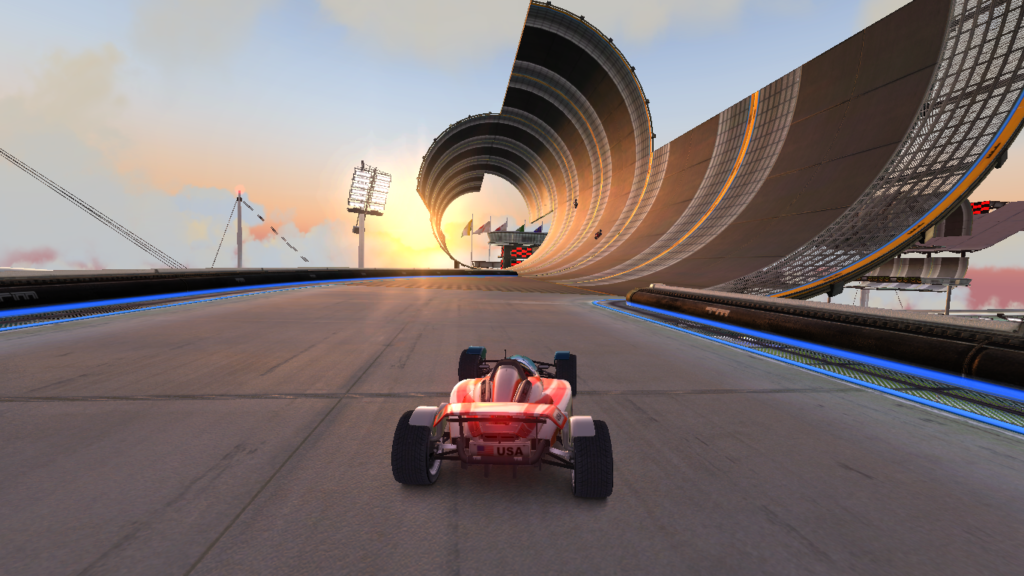 TrackMania Nations Forever. The screenshot is taken from the official website