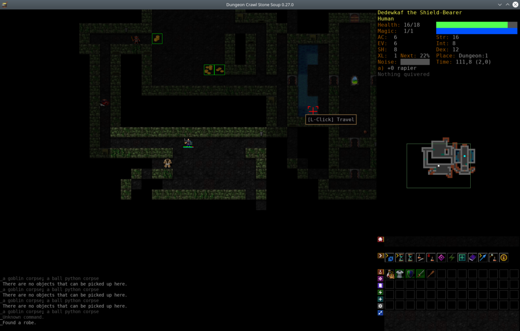 Dungeon Crawl Stone Soup. The process of the game 2