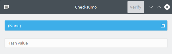 Checksumo. Program window