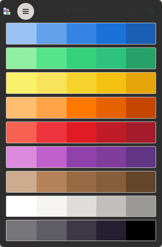 Color Palette GNOME. Program Window