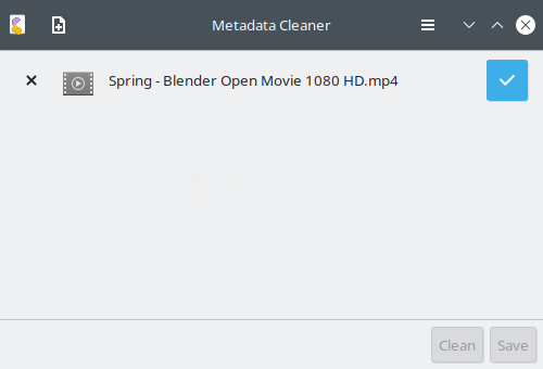 Metadata Cleaner. Metadata has been cleared