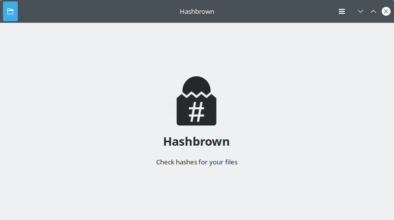 Hashbrown. Start window