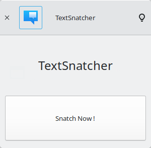 TextSnatcher. The start window of the program