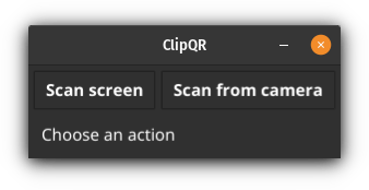 ClipQR. The program window. The screenshot is taken from the official website