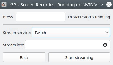 GPU Screen Recorder. Streams