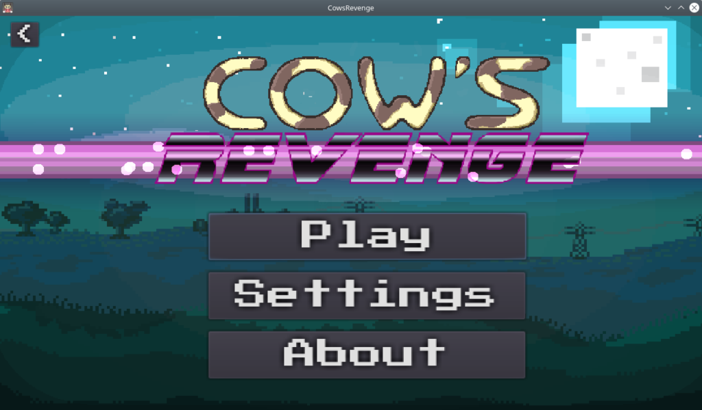 CowsRevenge. Game Menu