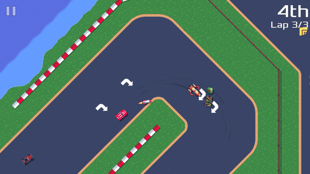 Pixel Wheels. The process of the game. The screenshot is taken from the official website