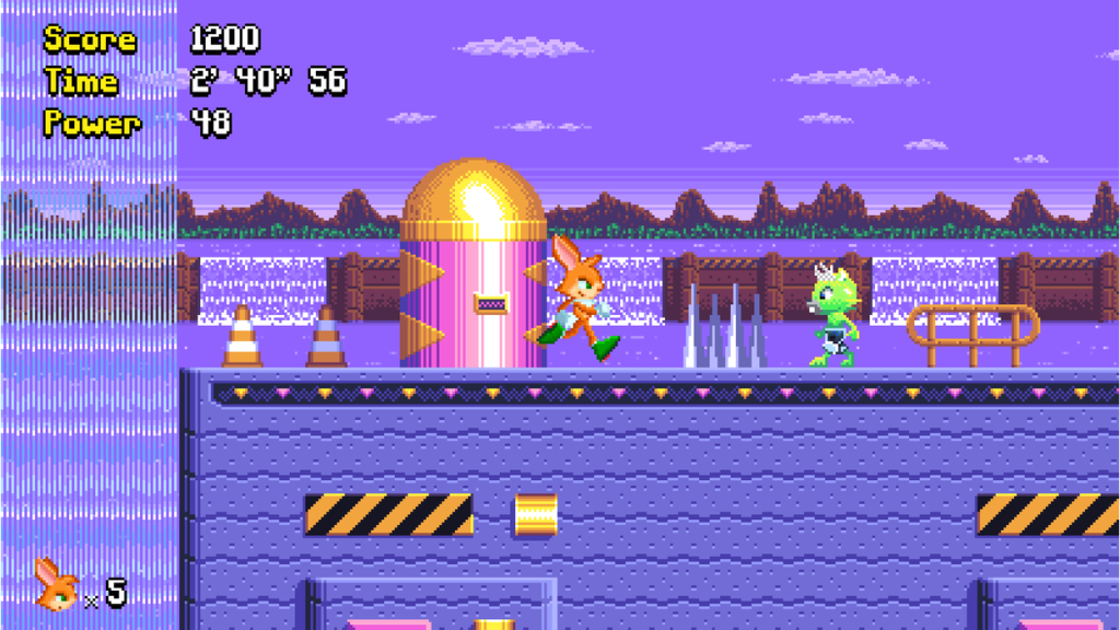 Surge the Rabbit. The start of the game. The screenshot is taken from the official website