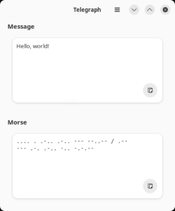 Telegraph - simple Morse translator | LinuxMaster Club
