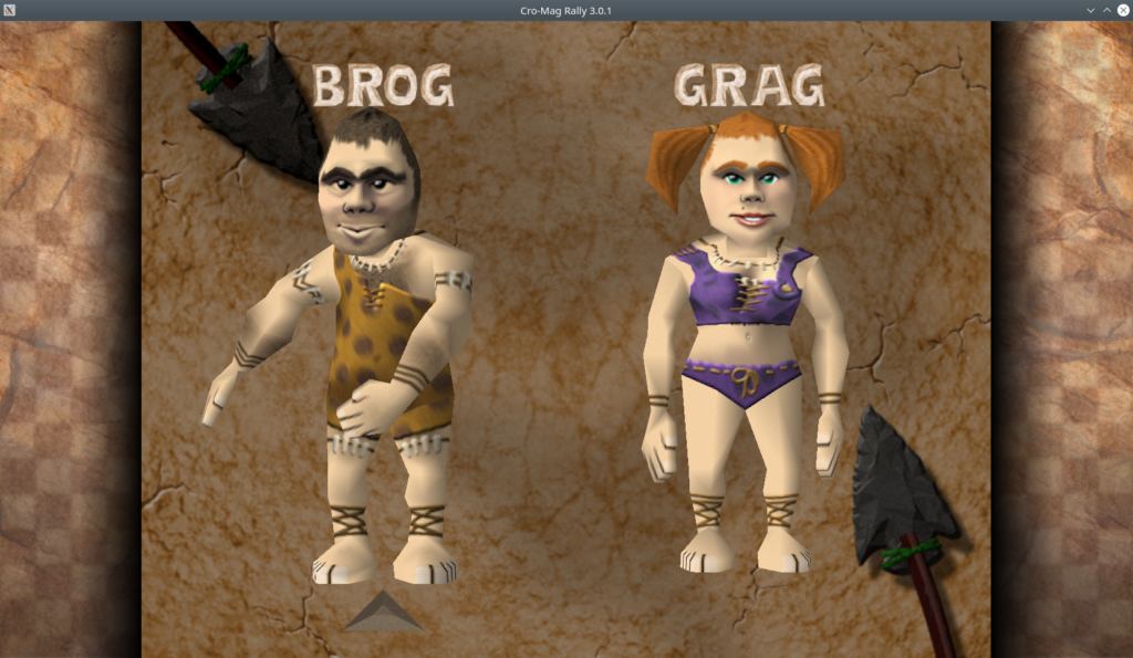 Cro-Mag Rally. Character Selection
