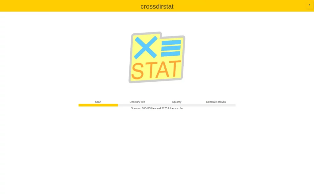 CrossDirStat. Scanning disks to build a map of files and directories