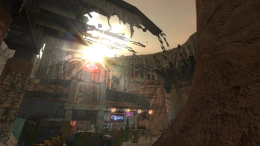 Alien Arena. Demonstration of the map. The screenshot is taken from the official website