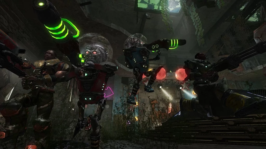 Alien Arena. In-game characters. The screenshot is taken from the official website