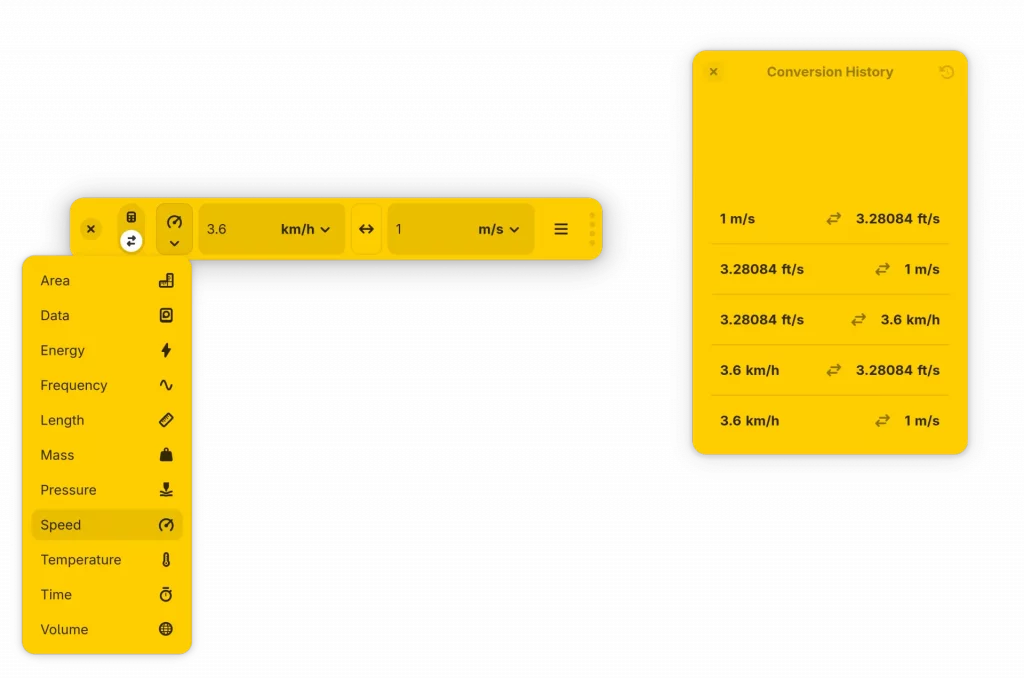 Cuneo. Conversion mode. Screenshot taken from the official website