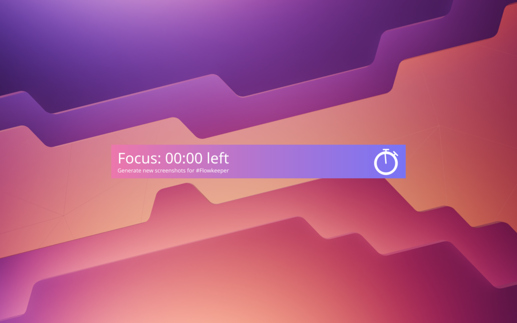 Flowkeeper. The progress of the task with the Pomodoro timer. Screenshot taken from the official website